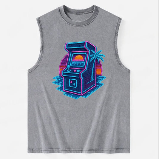 Arcade Machine - Vintage Washed Tank - Grey