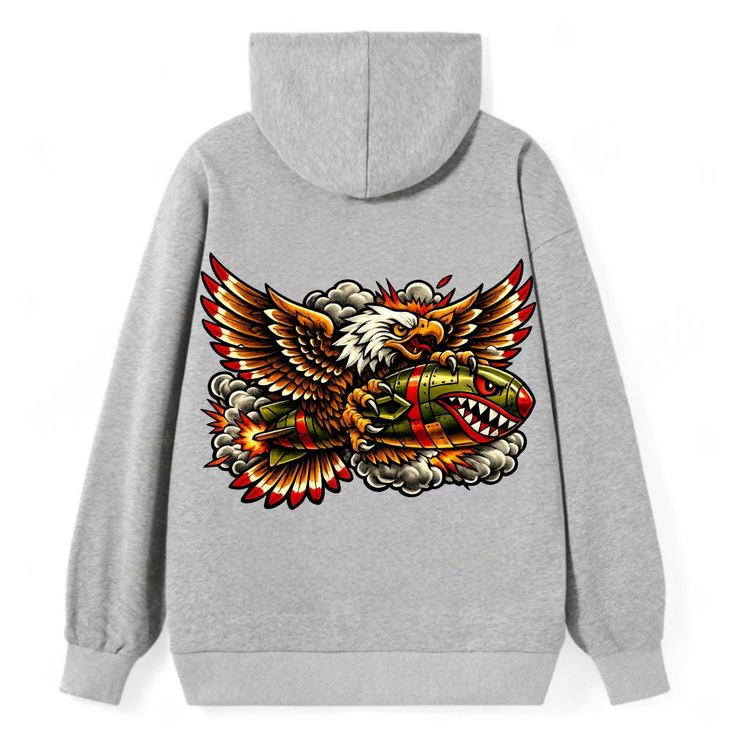 War Eagle Bomb - Classic Pullover Hoodie - Grey