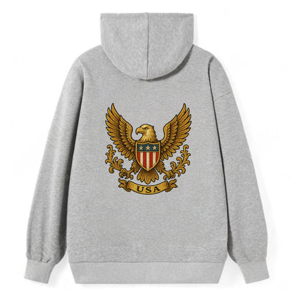 Usa Heritage Eagle 3 - Classic Pullover Hoodie - Grey