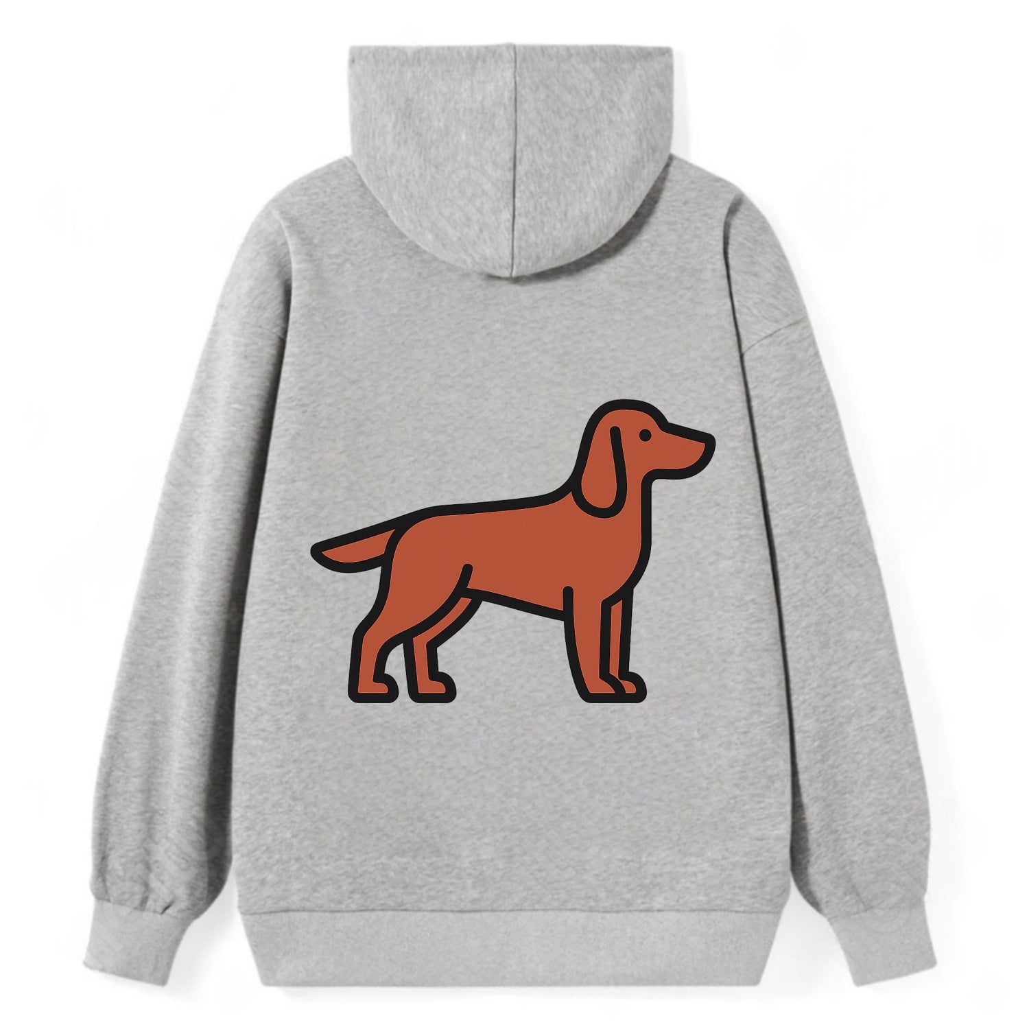 Irish Setter - Red/chestnut flat side profile - Classic Pullover Hoodie - Grey