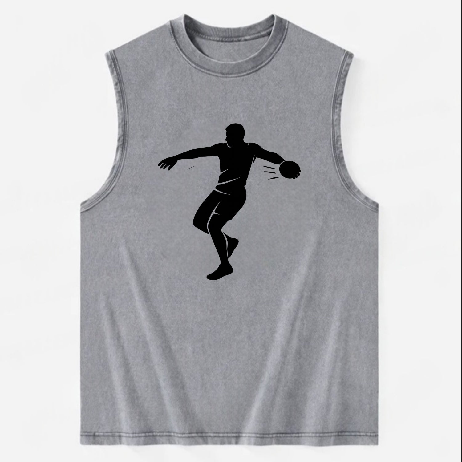 Discus thrower spinning release - Vintage Washed Tank - Grey