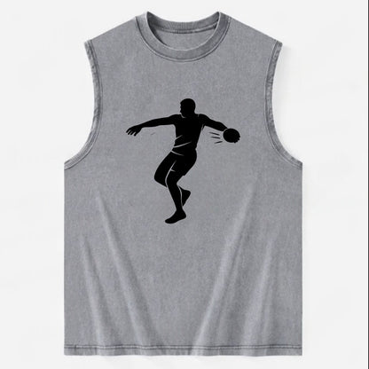 Discus thrower spinning release - Vintage Washed Tank - Grey