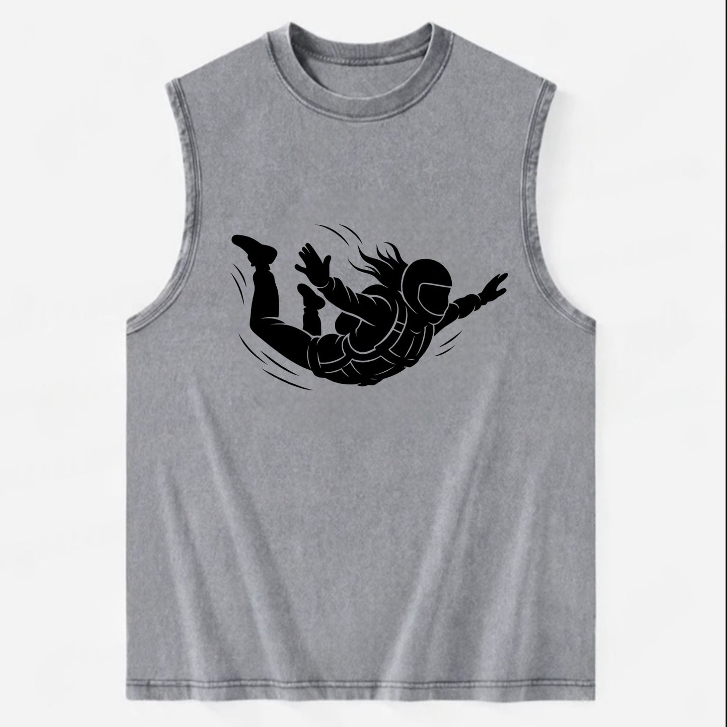 Skydiver free-fall position - Vintage Washed Tank - Grey