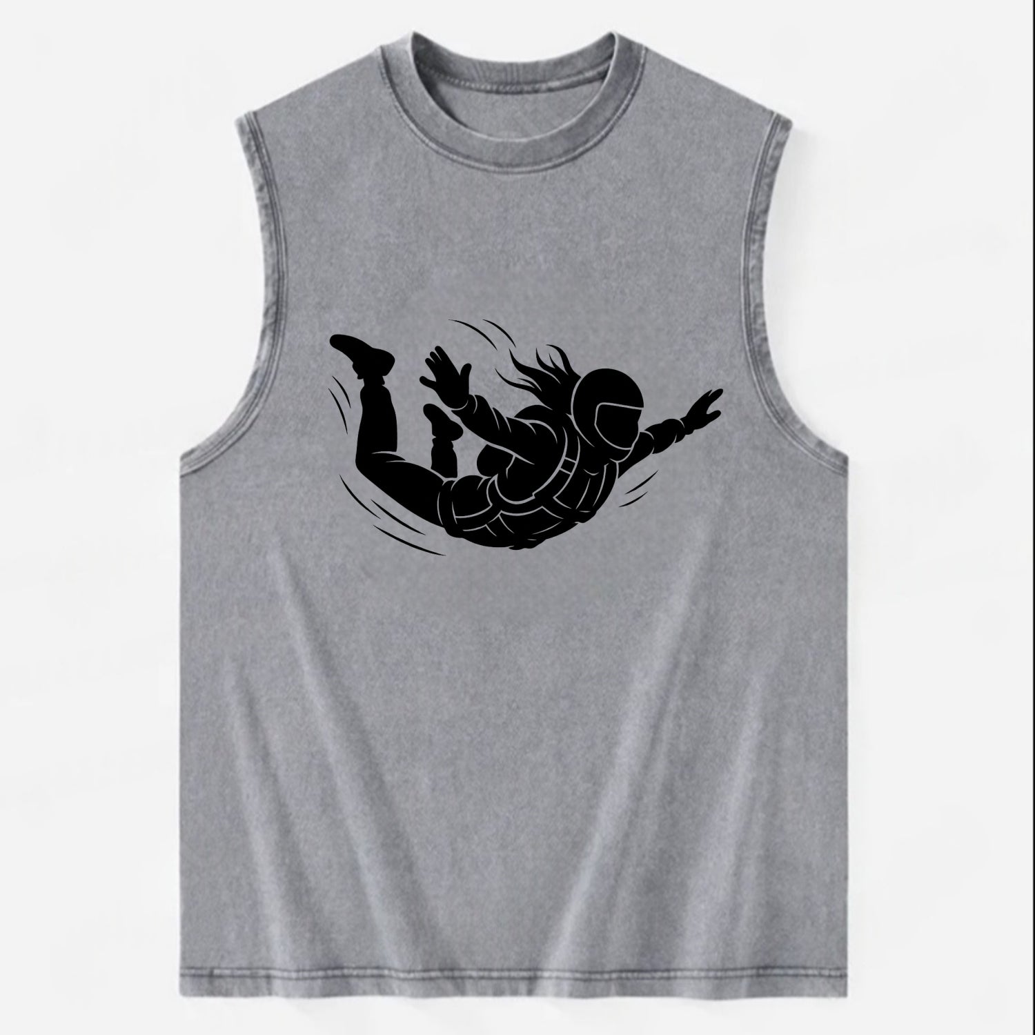 Skydiver free-fall position - Vintage Washed Tank - Grey