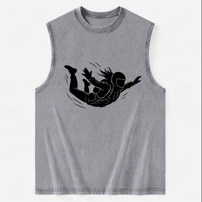 Skydiver free-fall position - Vintage Washed Tank - Grey