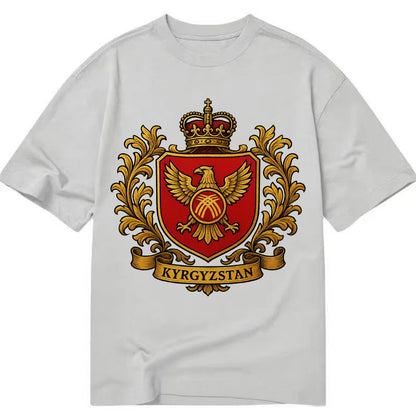 Kyrgyzstan Heritage Badge  - Classic T-shirt - Grey