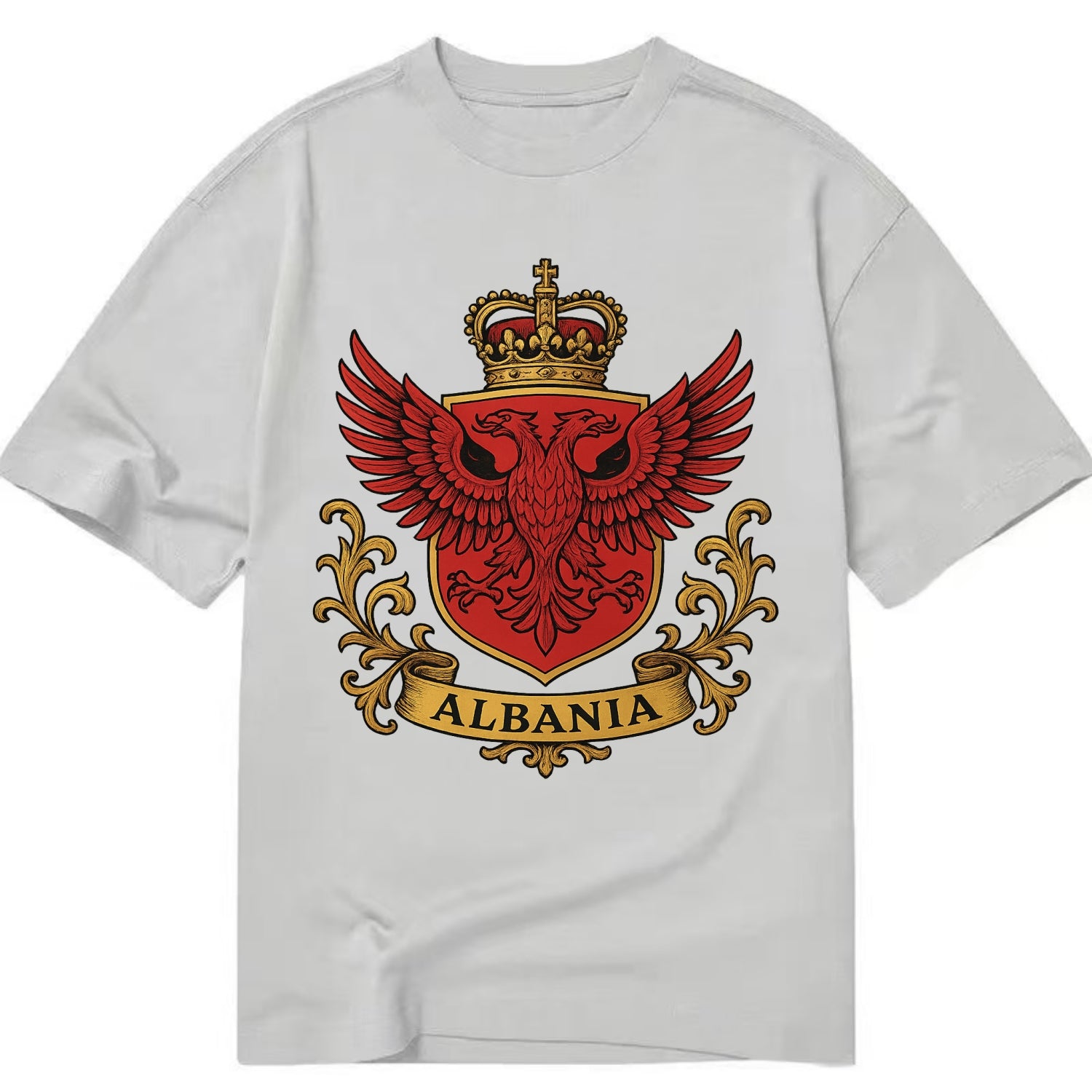 Albania Heritage Badge  - Classic T-shirt - Grey