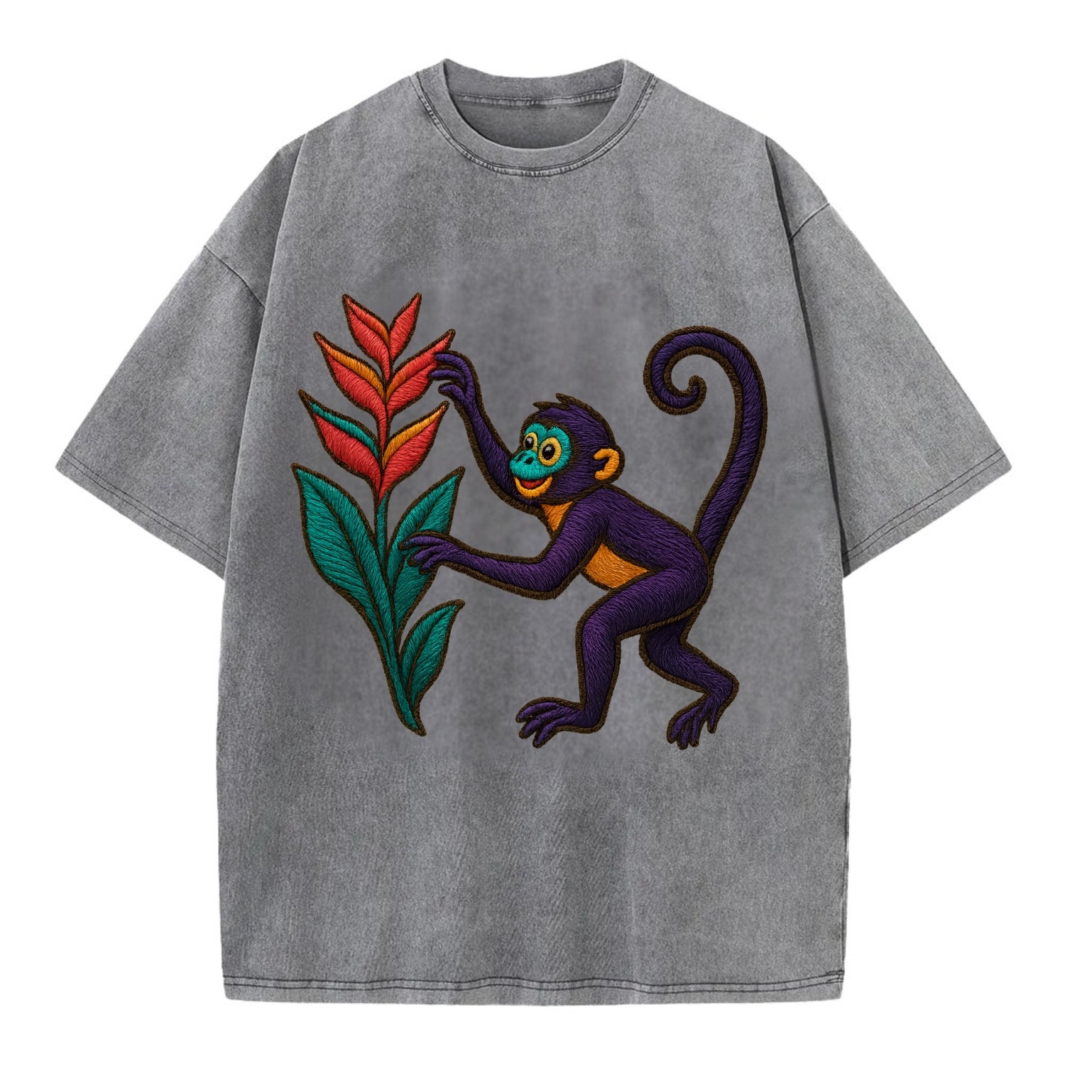 Spider Monkey - Vintage T-shirt - Grey