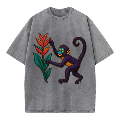 Spider Monkey - Vintage T-shirt - Grey