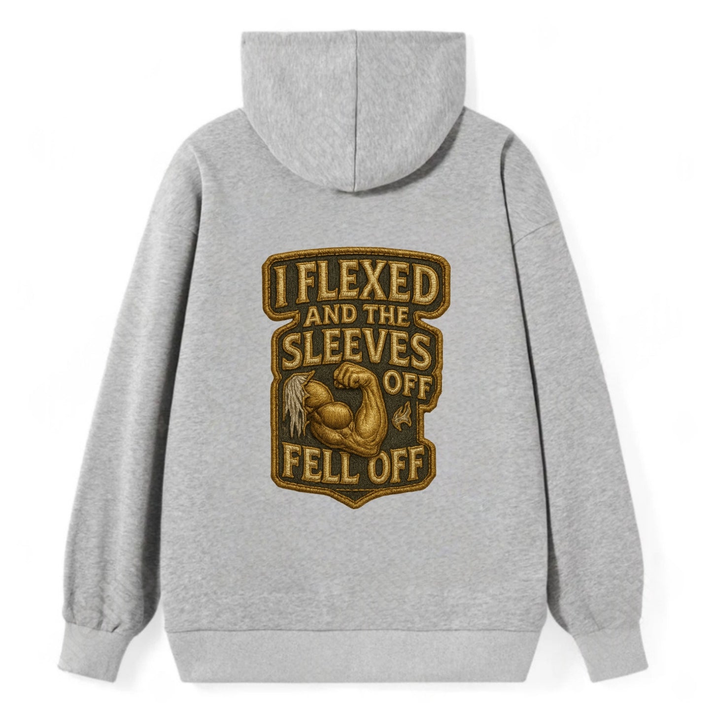I Flexed and The Sleeves Fell Off  - Classic Pullover Hoodie - Grey