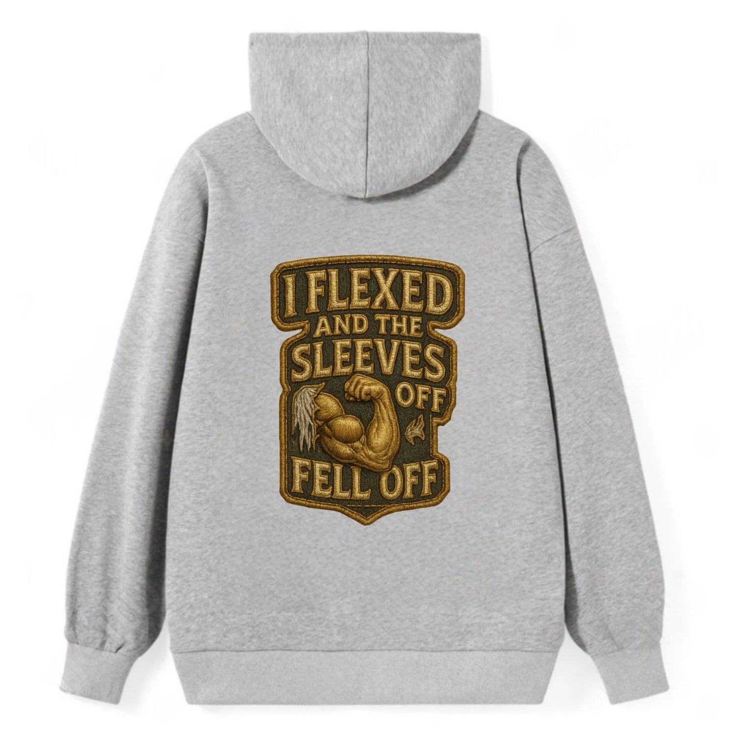 I Flexed and The Sleeves Fell Off  - Classic Pullover Hoodie - Grey