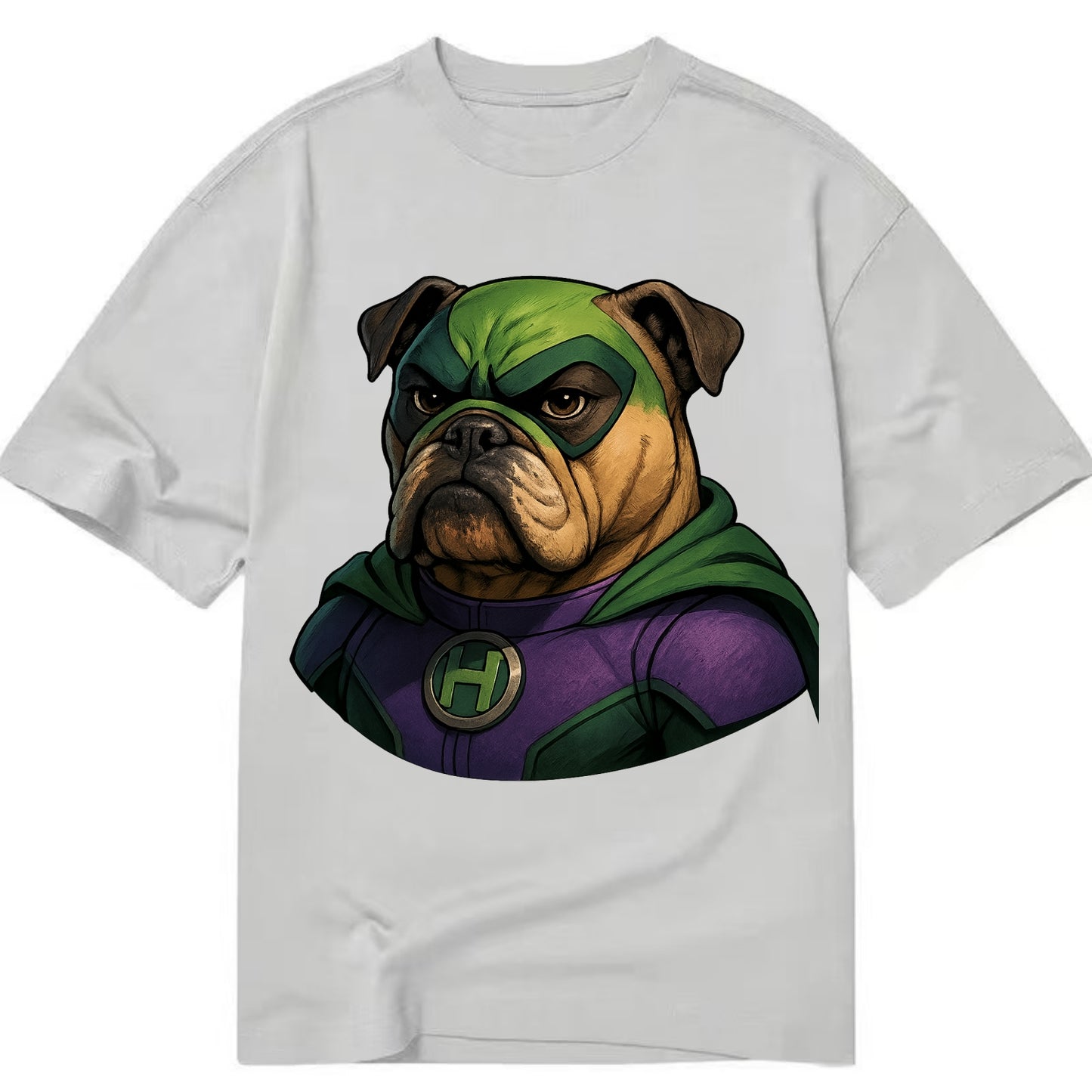 Bulldog Strong Hero  - Classic T-shirt - Grey