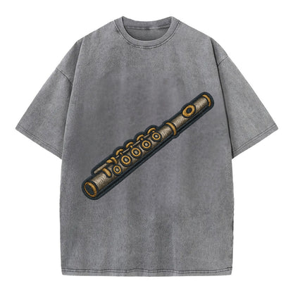 Flute  - Vintage T-shirt - Grey