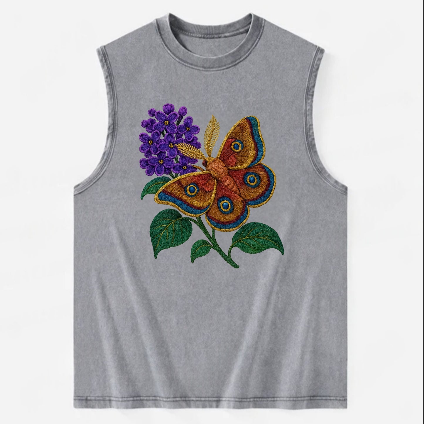 Polyphemus Moth - Vintage Washed Tank - Grey