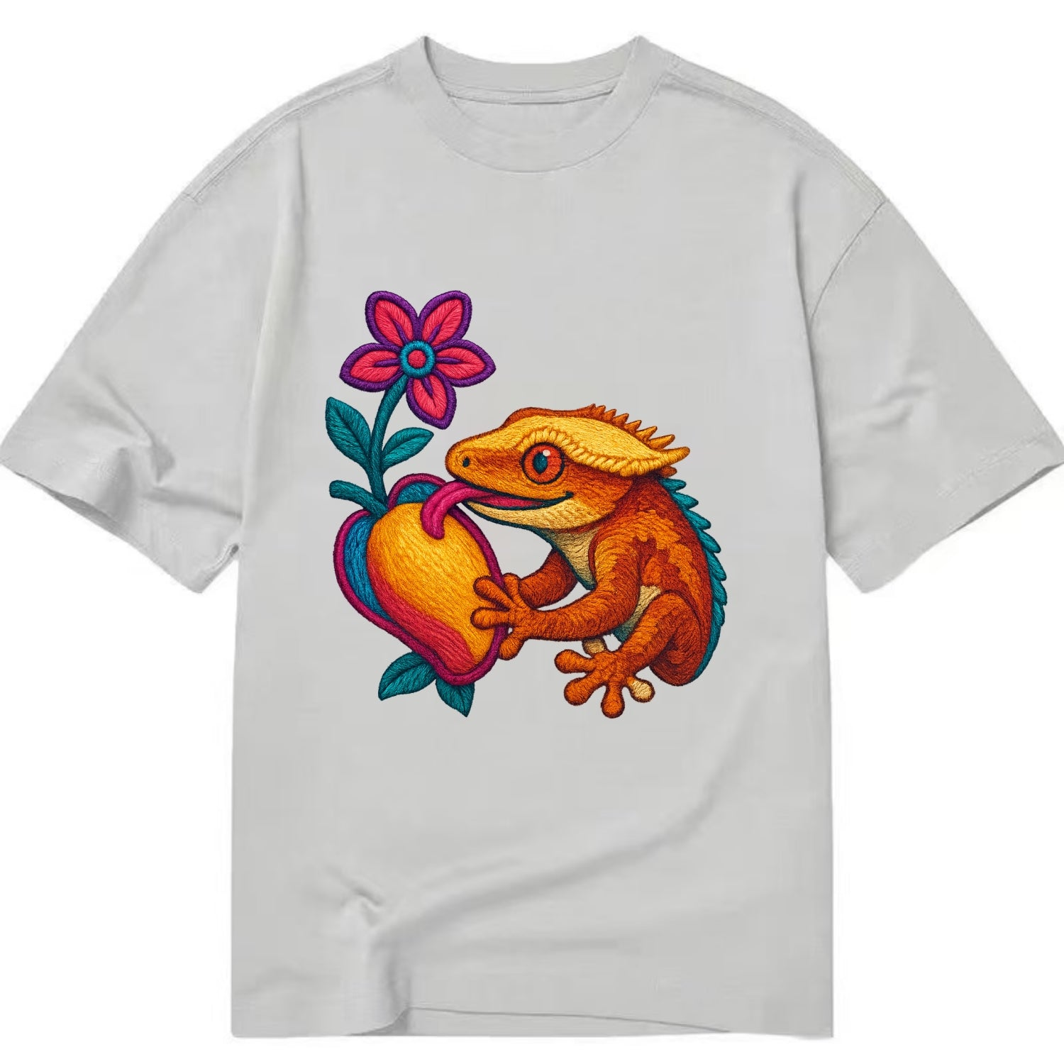 Crested Gecko - Classic T-shirt - Grey