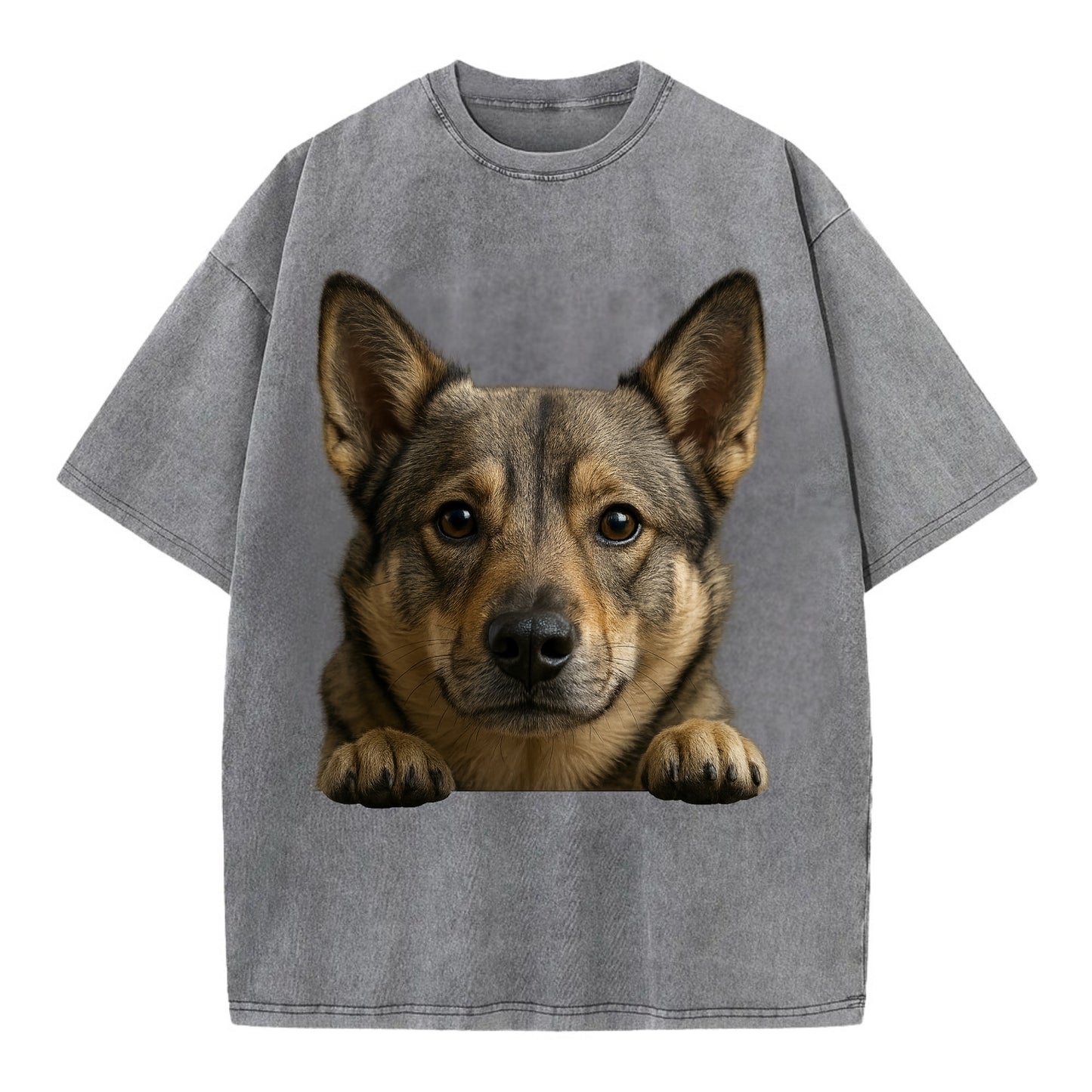 Swedish Vallhund  - Vintage T-shirt - Grey