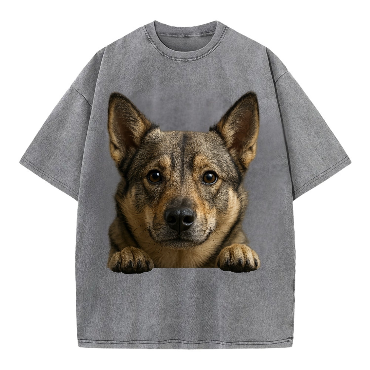Swedish Vallhund  - Vintage T-shirt - Grey
