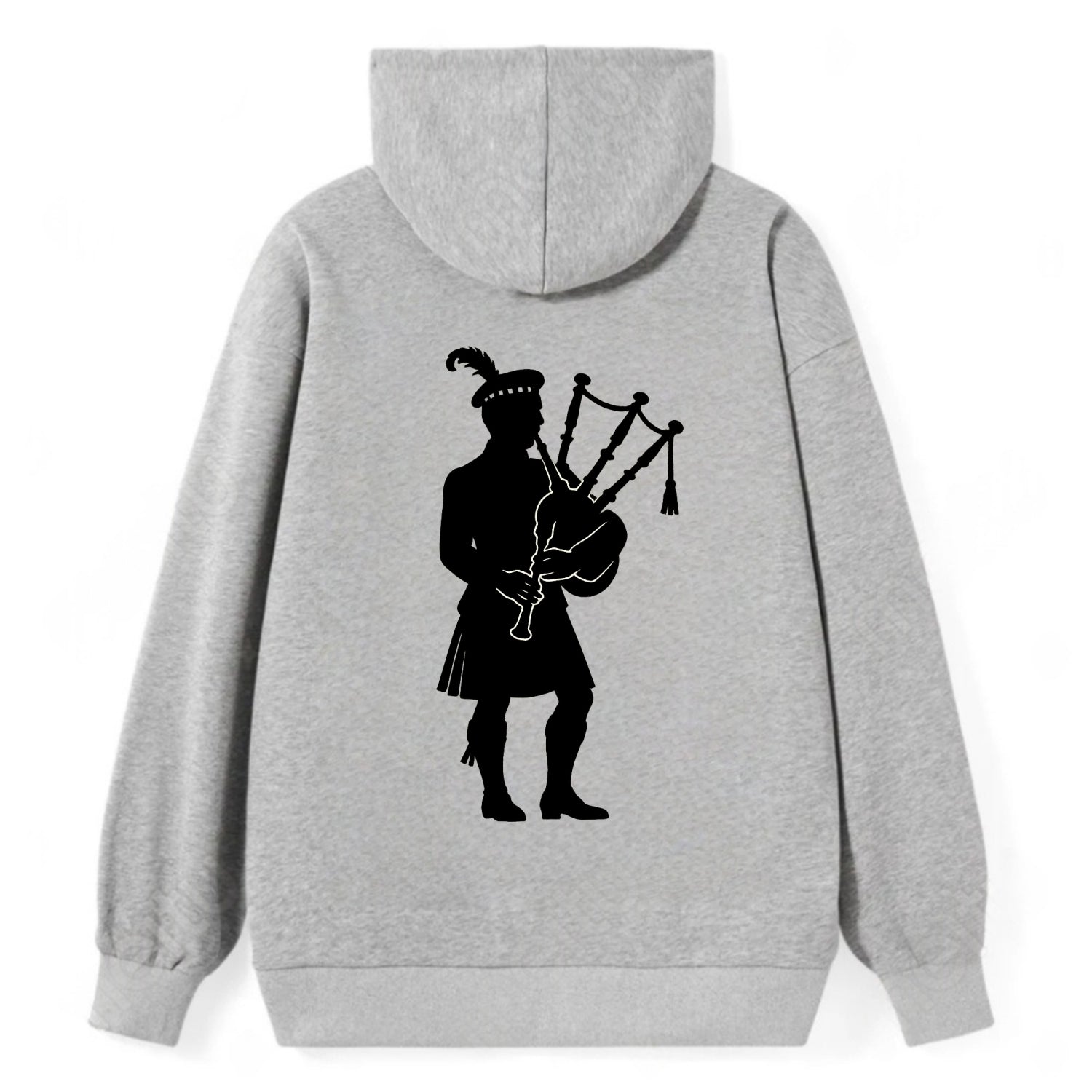 Bagpiper in traditional stance - Classic Pullover Hoodie - Grey