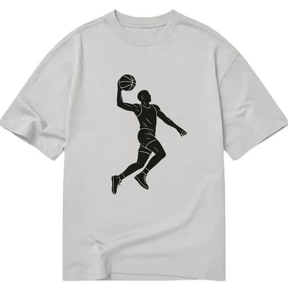 Basketball player dunking silhouette - Classic T-shirt - Grey