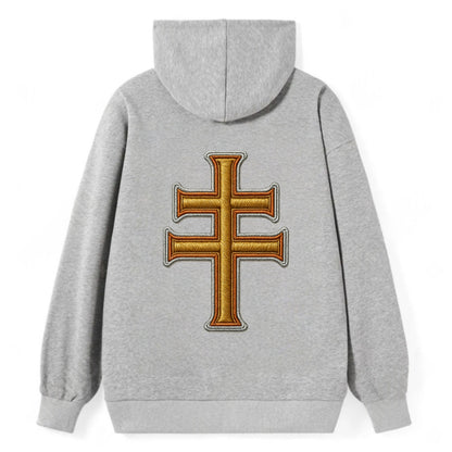 Patriarchal Cross - Classic Pullover Hoodie - Grey
