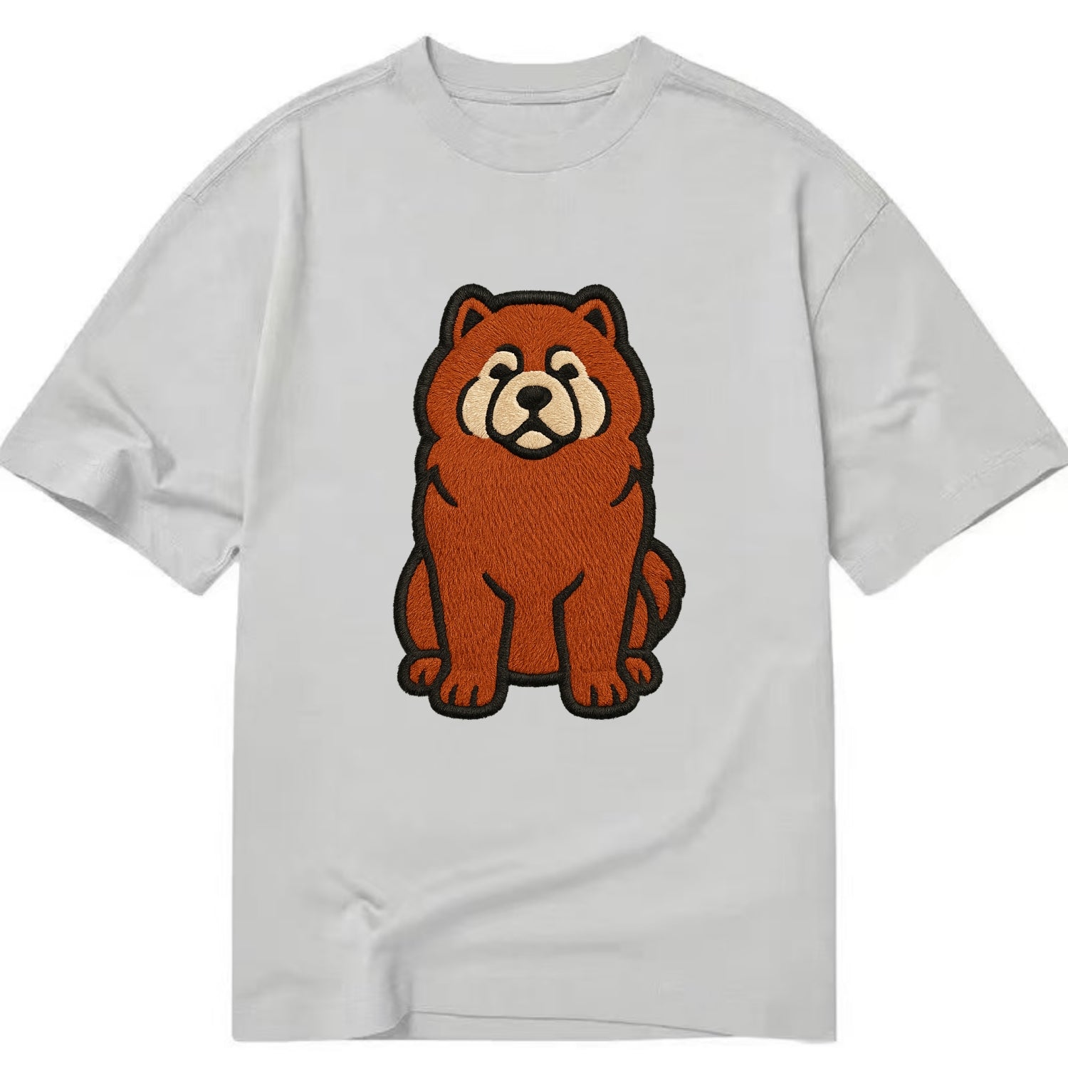 Chow Chow - Red fluffy sitting pose - Cl Classic T-shirt - Grey