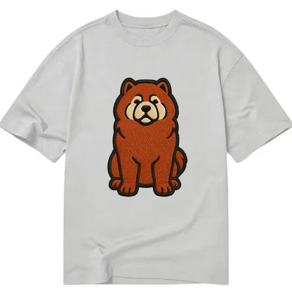 Chow Chow - Red fluffy sitting pose - Cl Classic T-shirt - Grey
