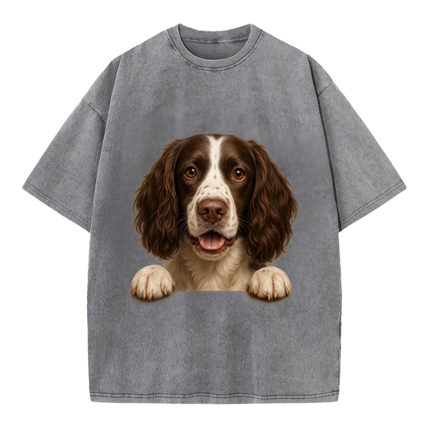 English Springer Spaniel  - Vintage T-shirt - Grey