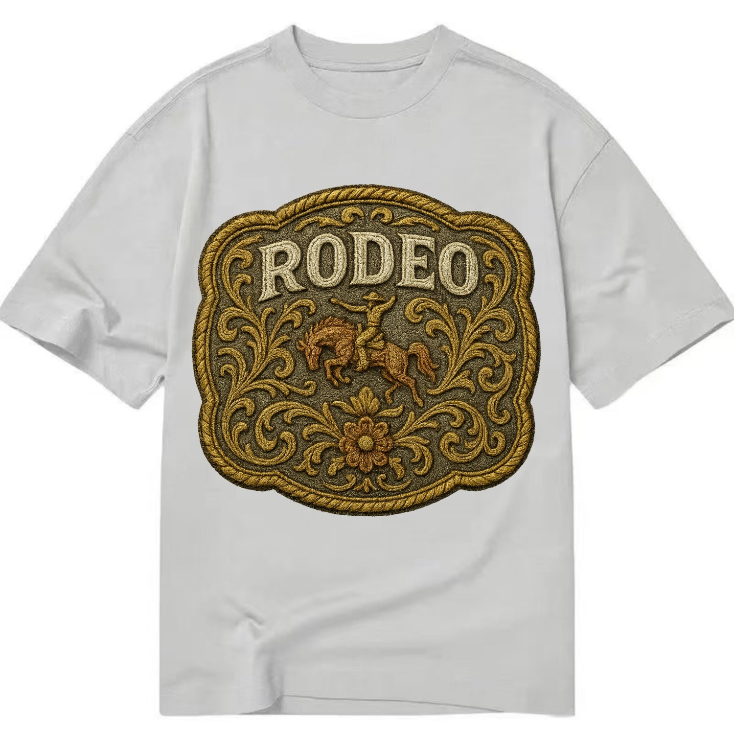 Rodeo Buckle  - Classic T-shirt - Grey