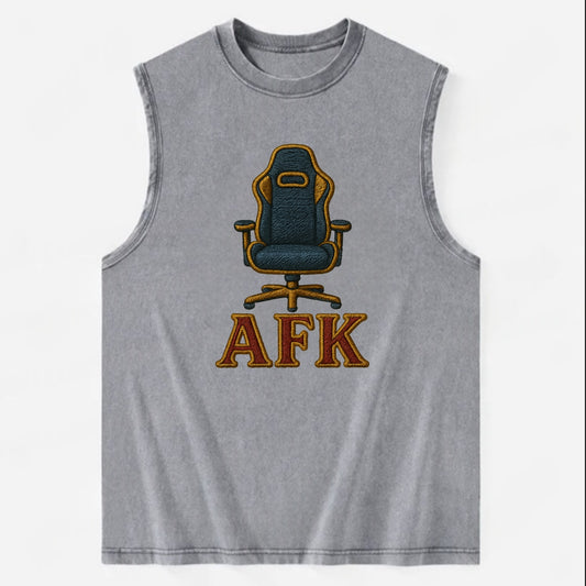 AFK   - Vintage Washed Tank - Grey