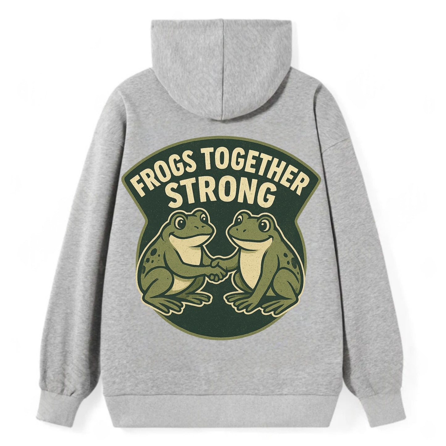 Frogs Together Strong 3 - Classic Pullover Hoodie - Grey