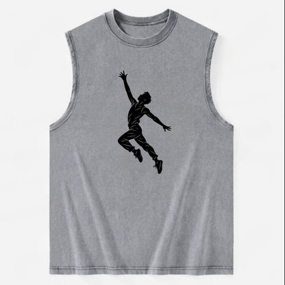 Modern dancer reaching skyward - Vintage Washed Tank - Grey