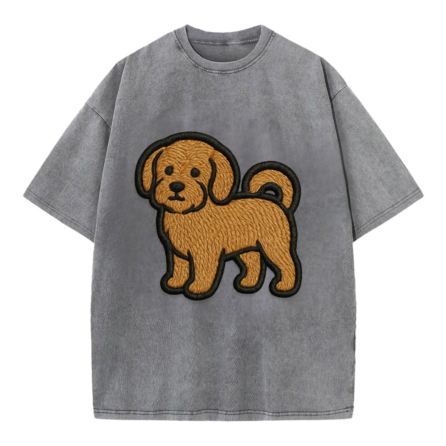 Havanese - Contemporary small dog design - Vintage T-shirt - Grey