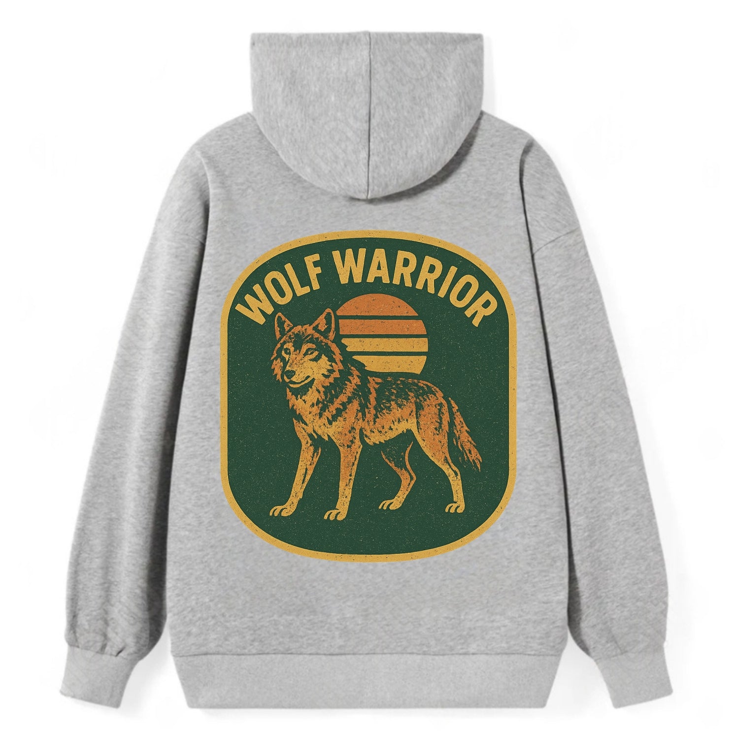Wolf Warrior  - Classic Pullover Hoodie - Grey