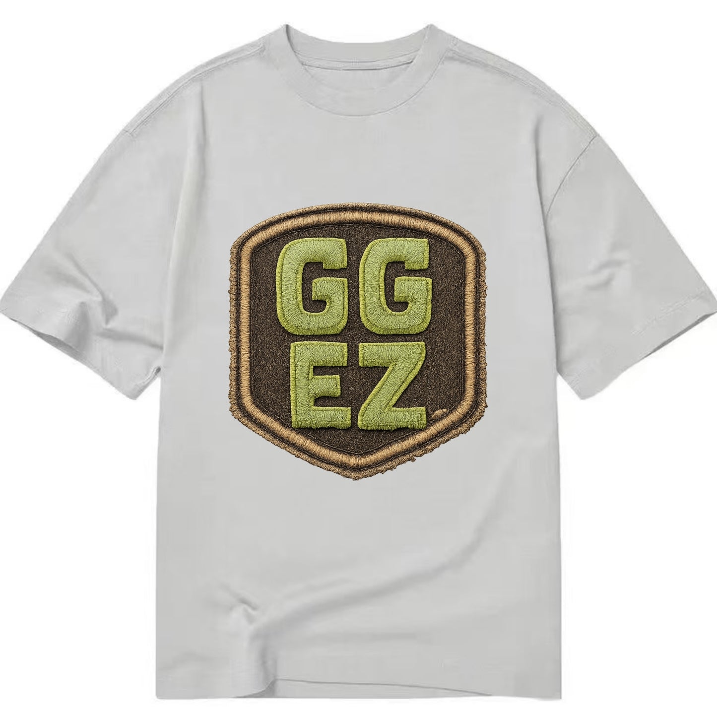 GG EZ - victory text in neon green , easy win - Classic T-shirt - Grey