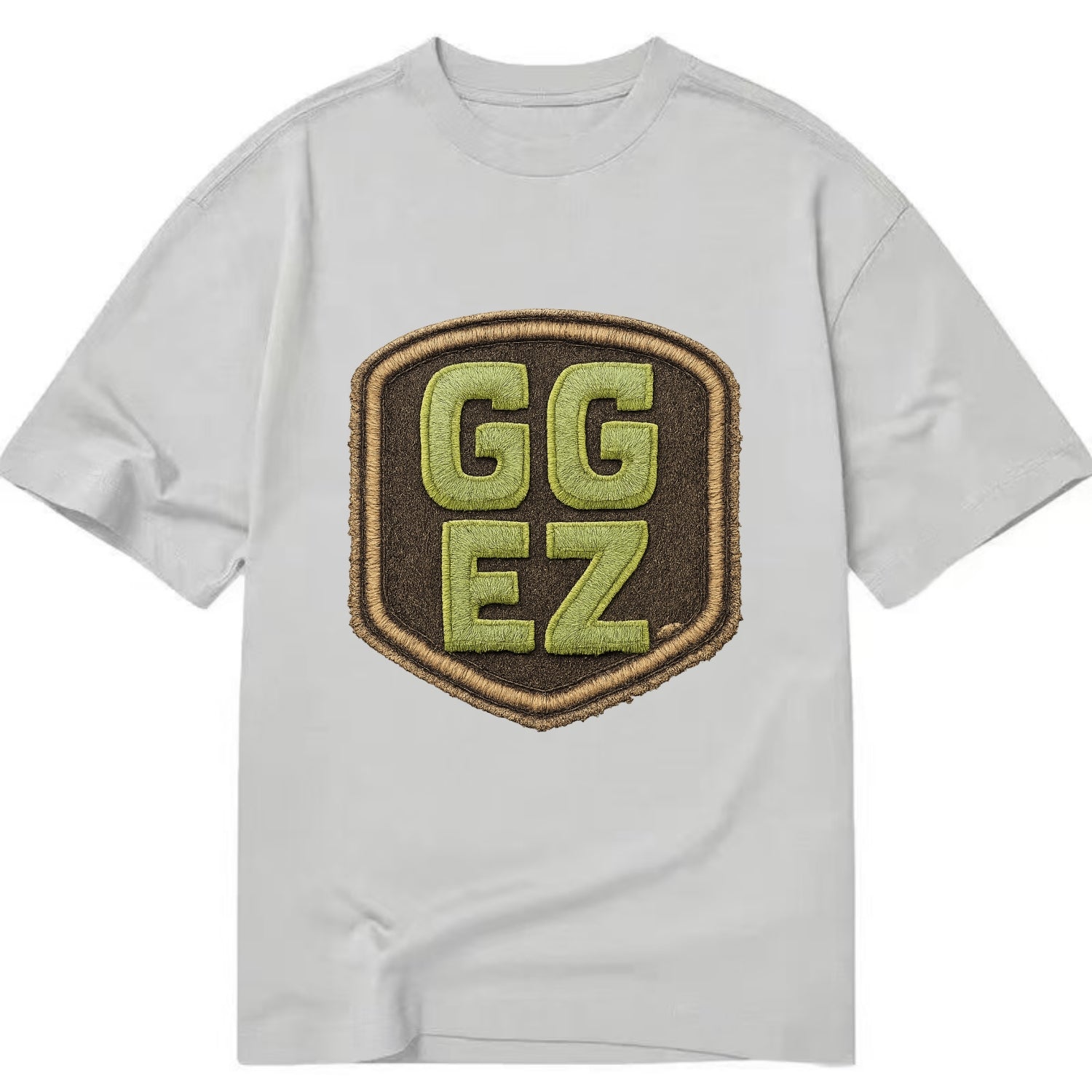 GG EZ - victory text in neon green , easy win - Classic T-shirt - Grey