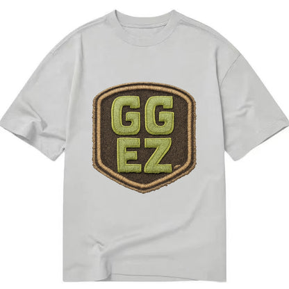 GG EZ - victory text in neon green , easy win - Classic T-shirt - Grey
