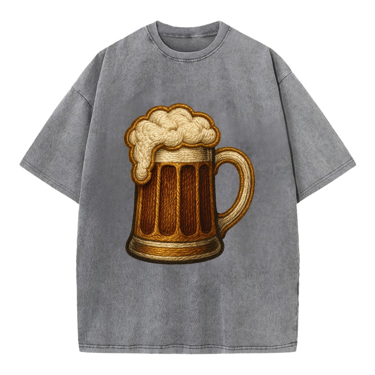 Beer Mug  - Vintage T-shirt - Grey