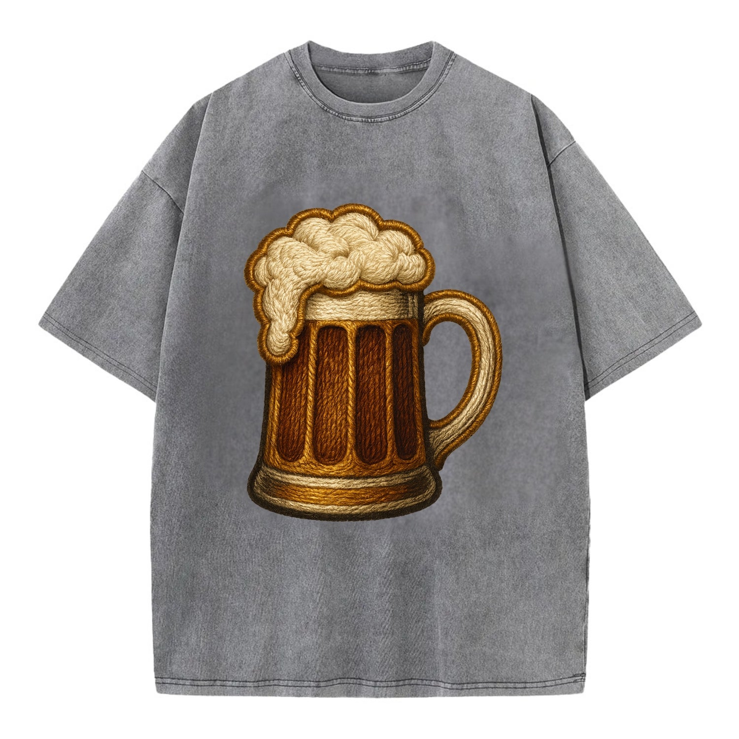 Beer Mug  - Vintage T-shirt - Grey