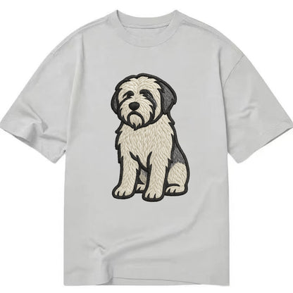 Polish Lowland Sheepdog - White and gray - Classic T-shirt - Grey