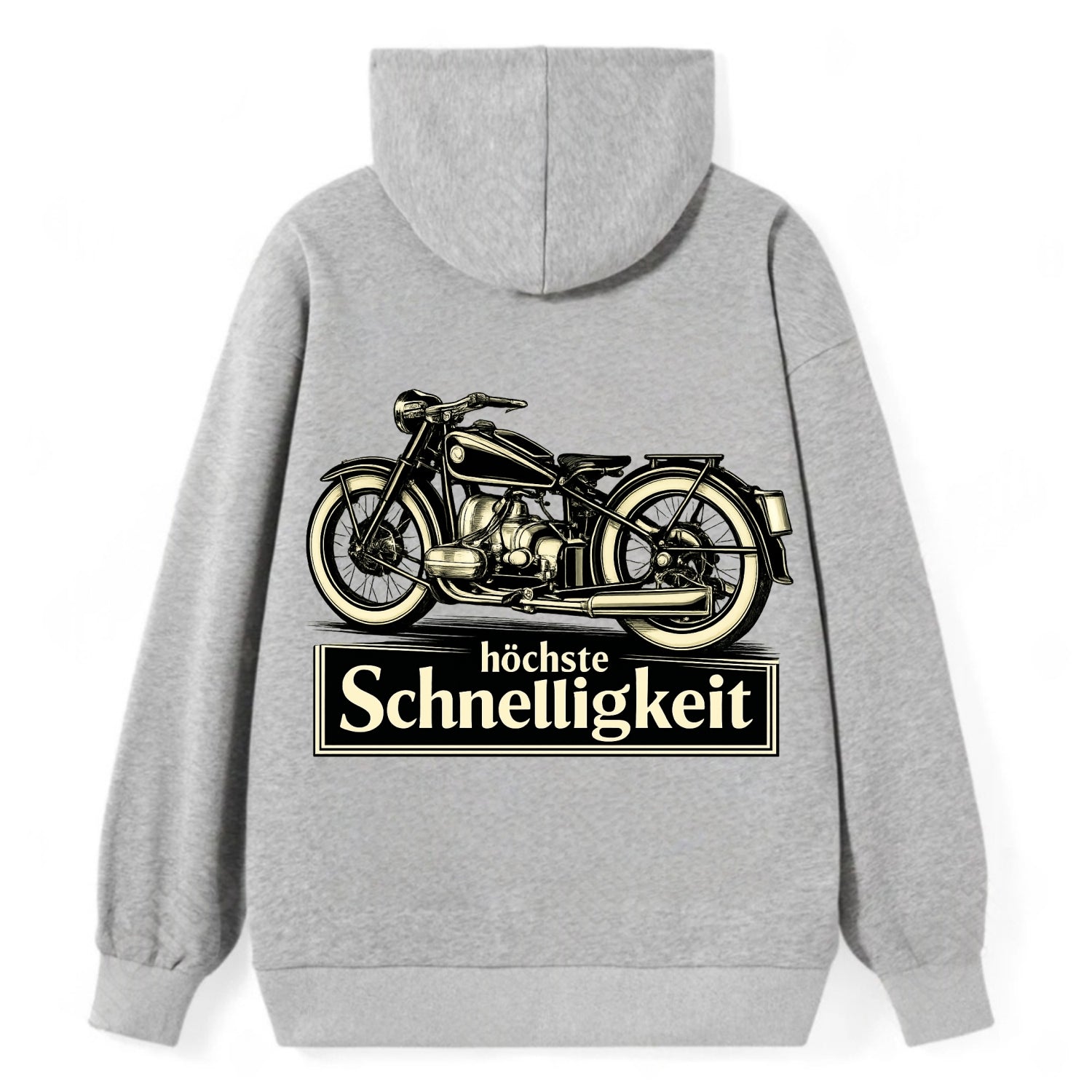 German Speed Motorcycle - Classic Pullover Hoodie - Grey