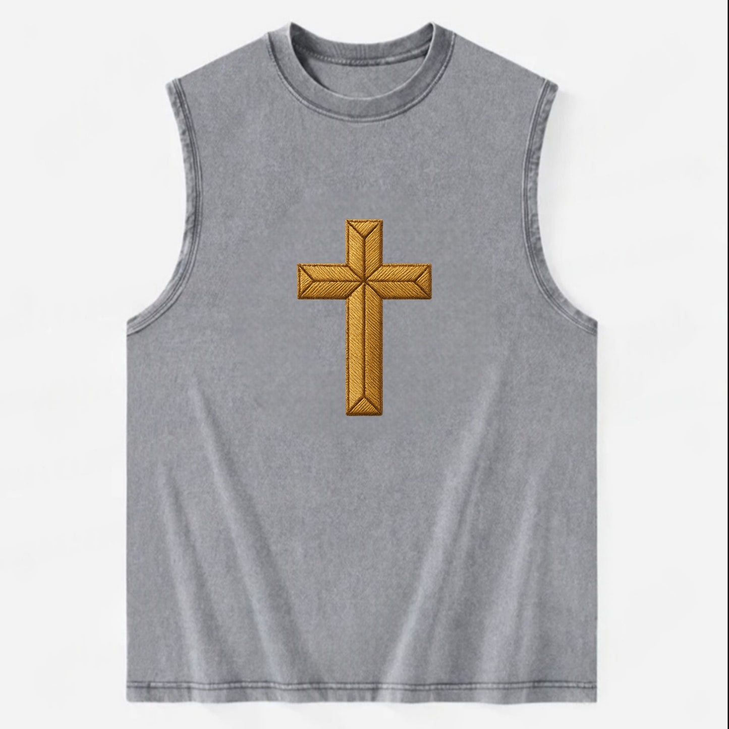 Rock Cross  - Vintage Washed Tank - Grey