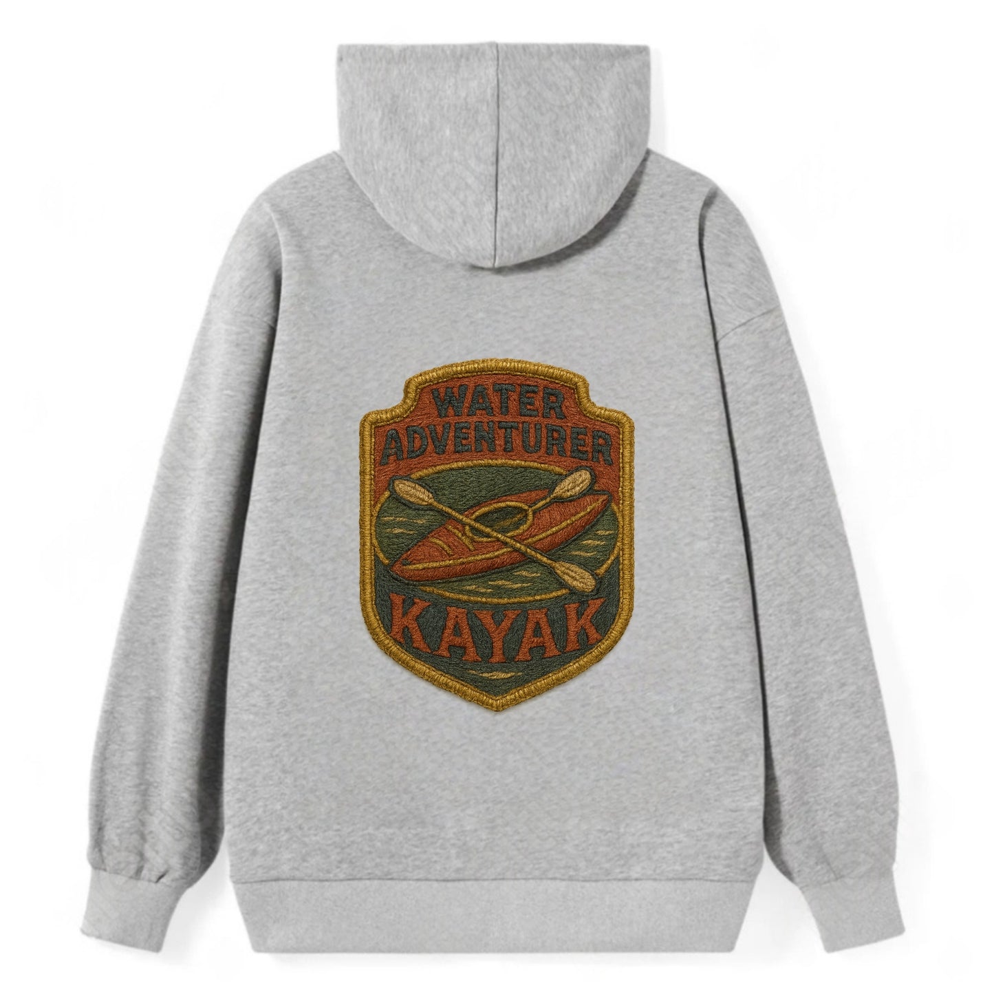 Kayak with paddle - water adventurer - Classic Pullover Hoodie - Grey