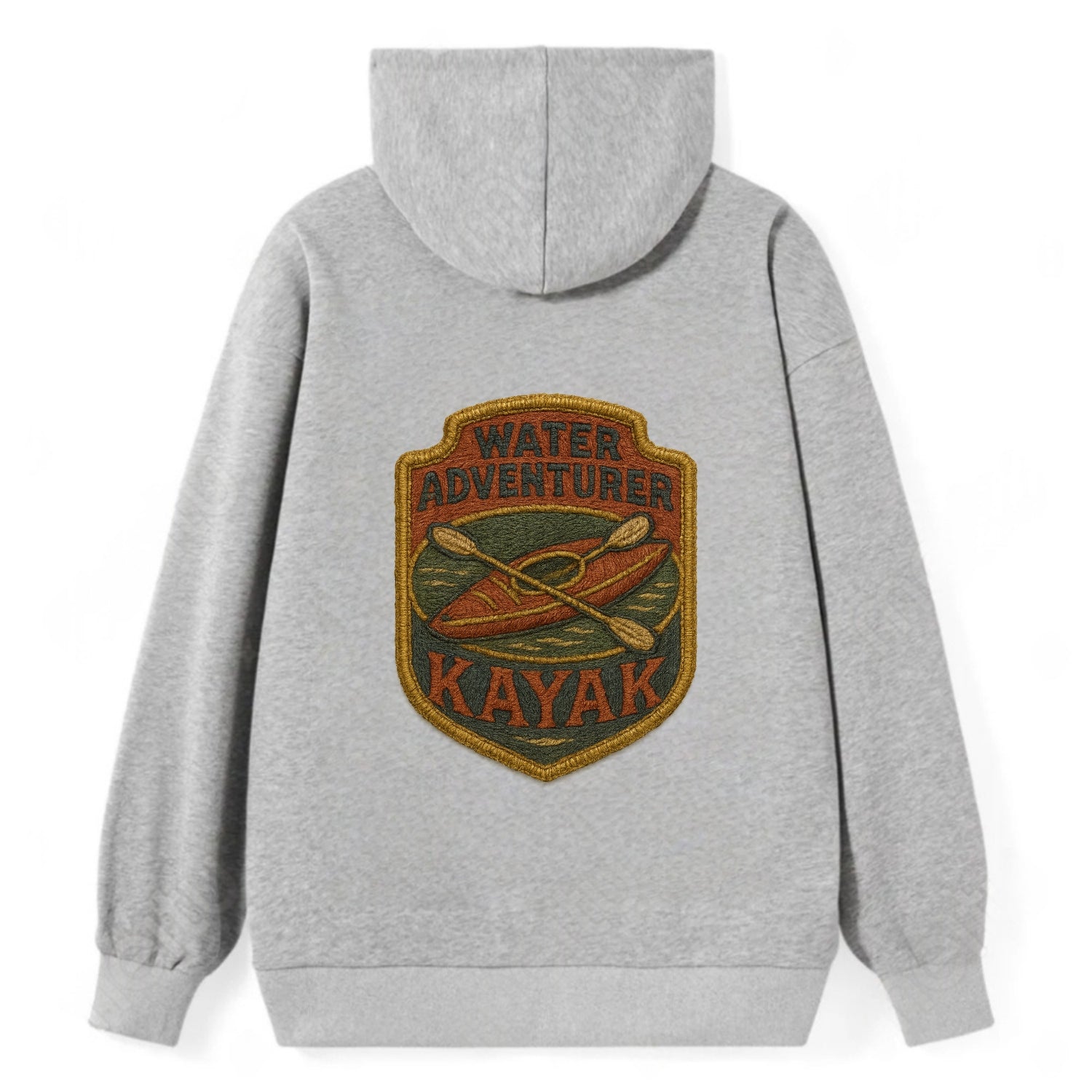 Kayak with paddle - water adventurer - Classic Pullover Hoodie - Grey