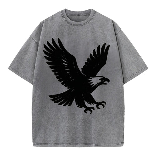 Eagle in flight - liberty and independence ink brushstrokes - Vintage T-shirt
