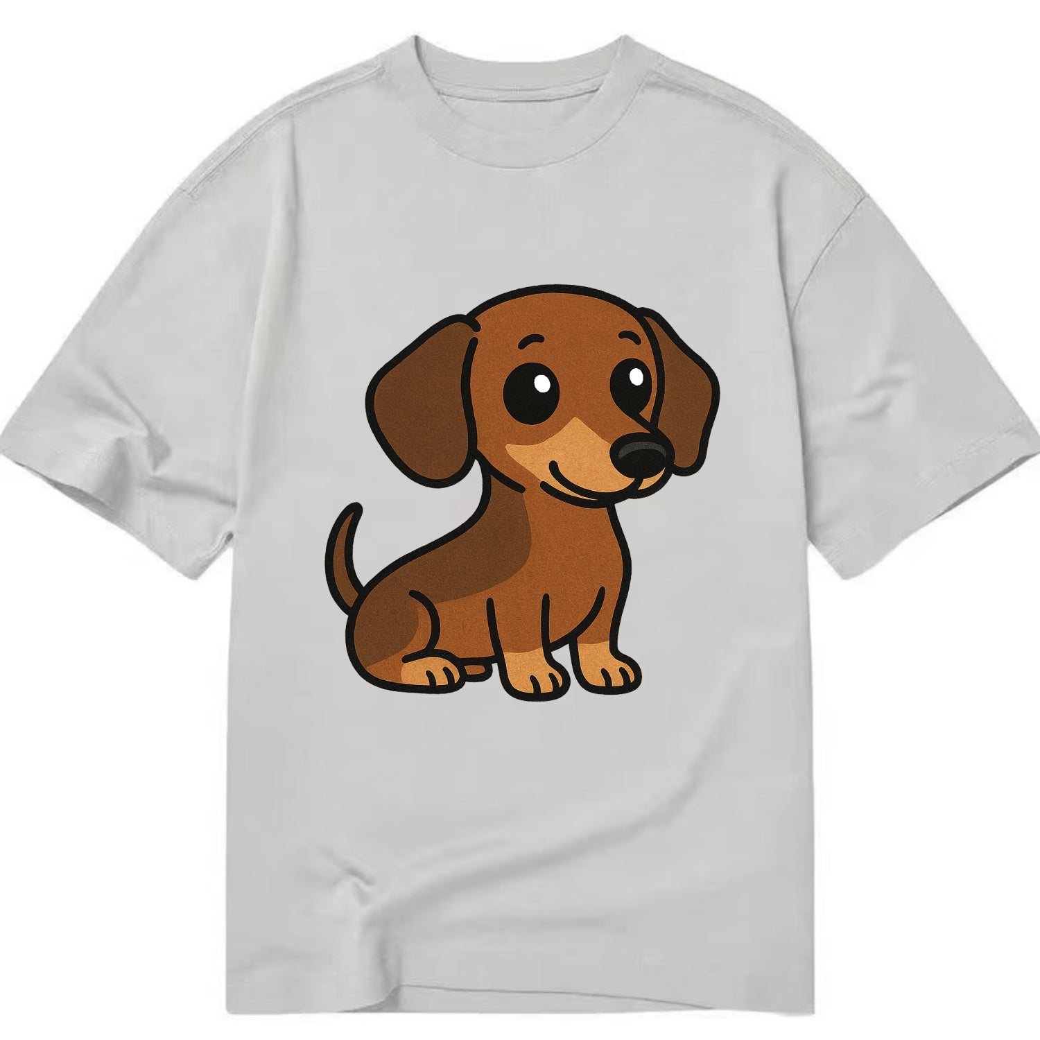 Dachshund - Long body profile view - Classic T-shirt - Grey