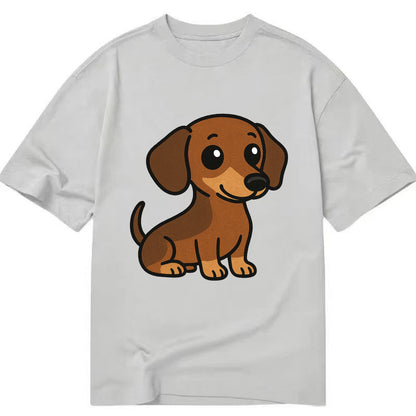 Dachshund - Long body profile view - Classic T-shirt - Grey