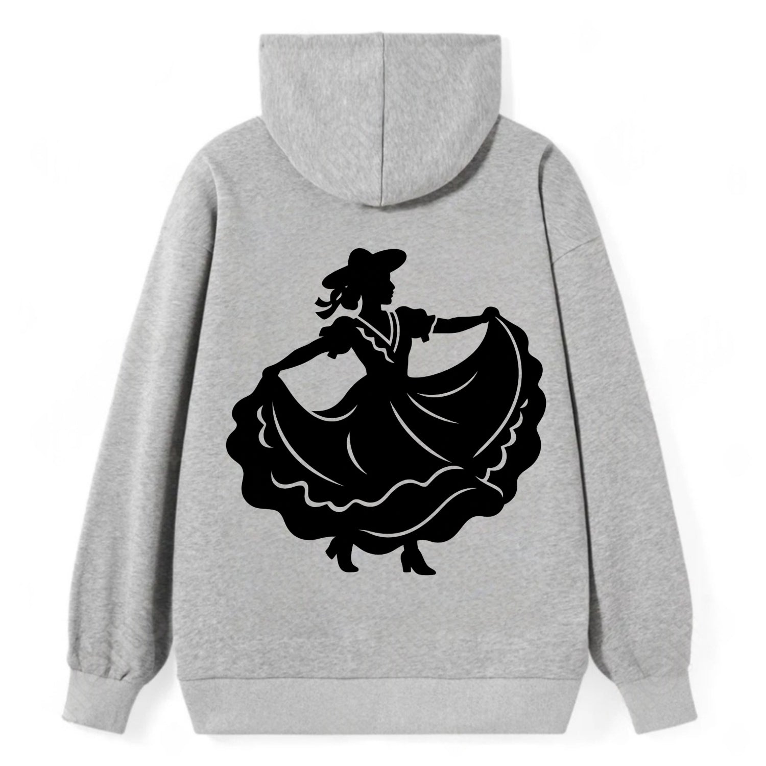 Mexican folk dancer twirling skirt - Classic Pullover Hoodie - Grey