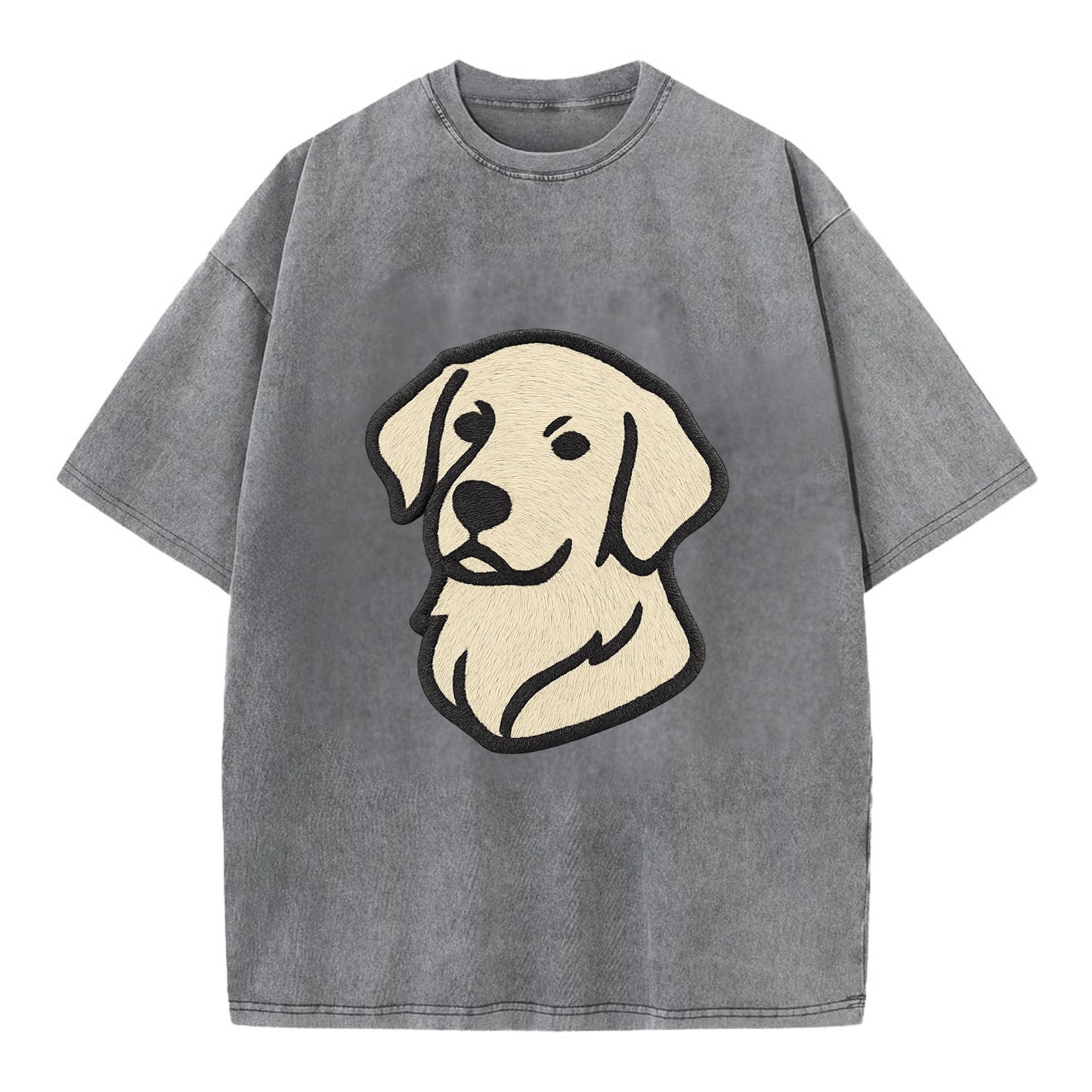 Golden Retriever - Head tilt curious pos Vintage T-shirt - Grey