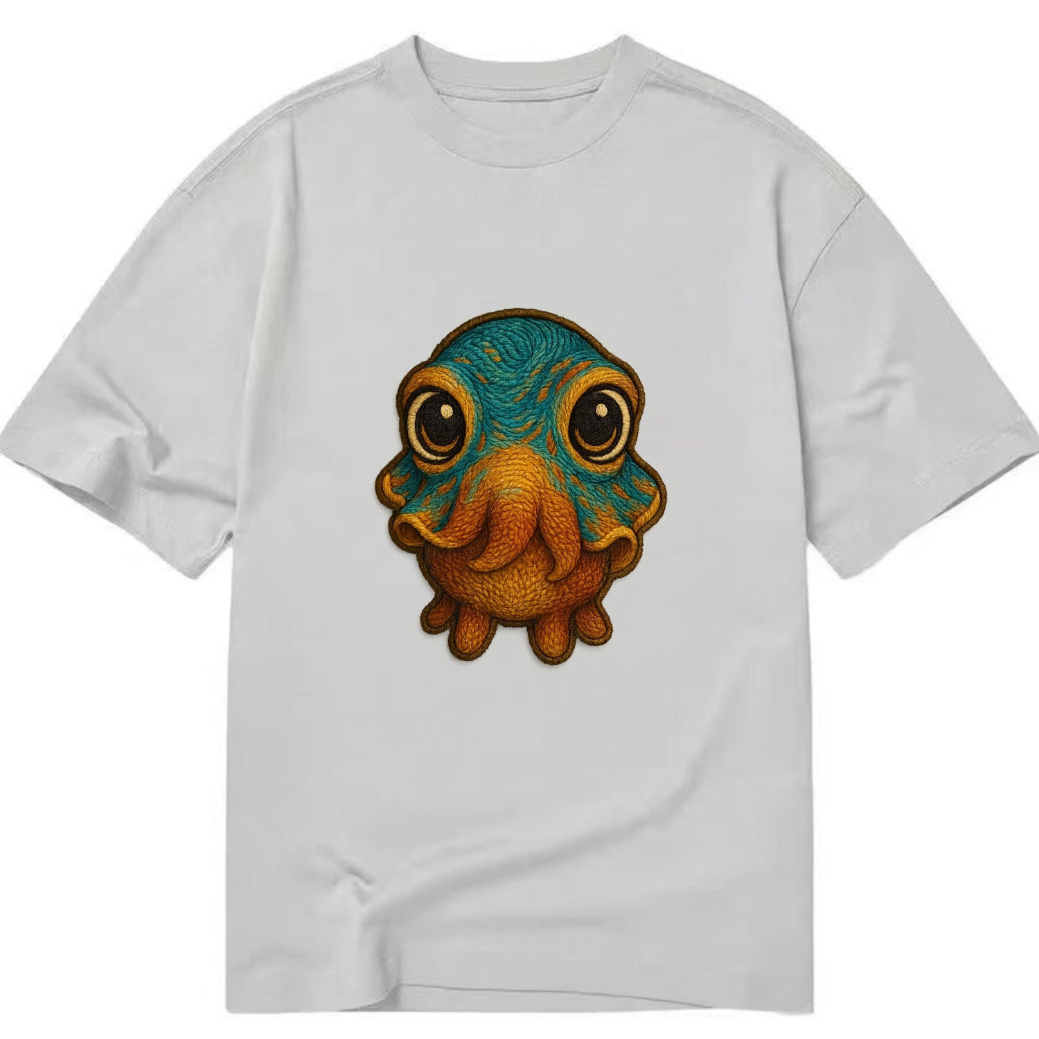 Baby Cuttlefish - color-changing skin, W-shaped pupil, front-facing, hypnotic cute - Classic T-shirt - Grey