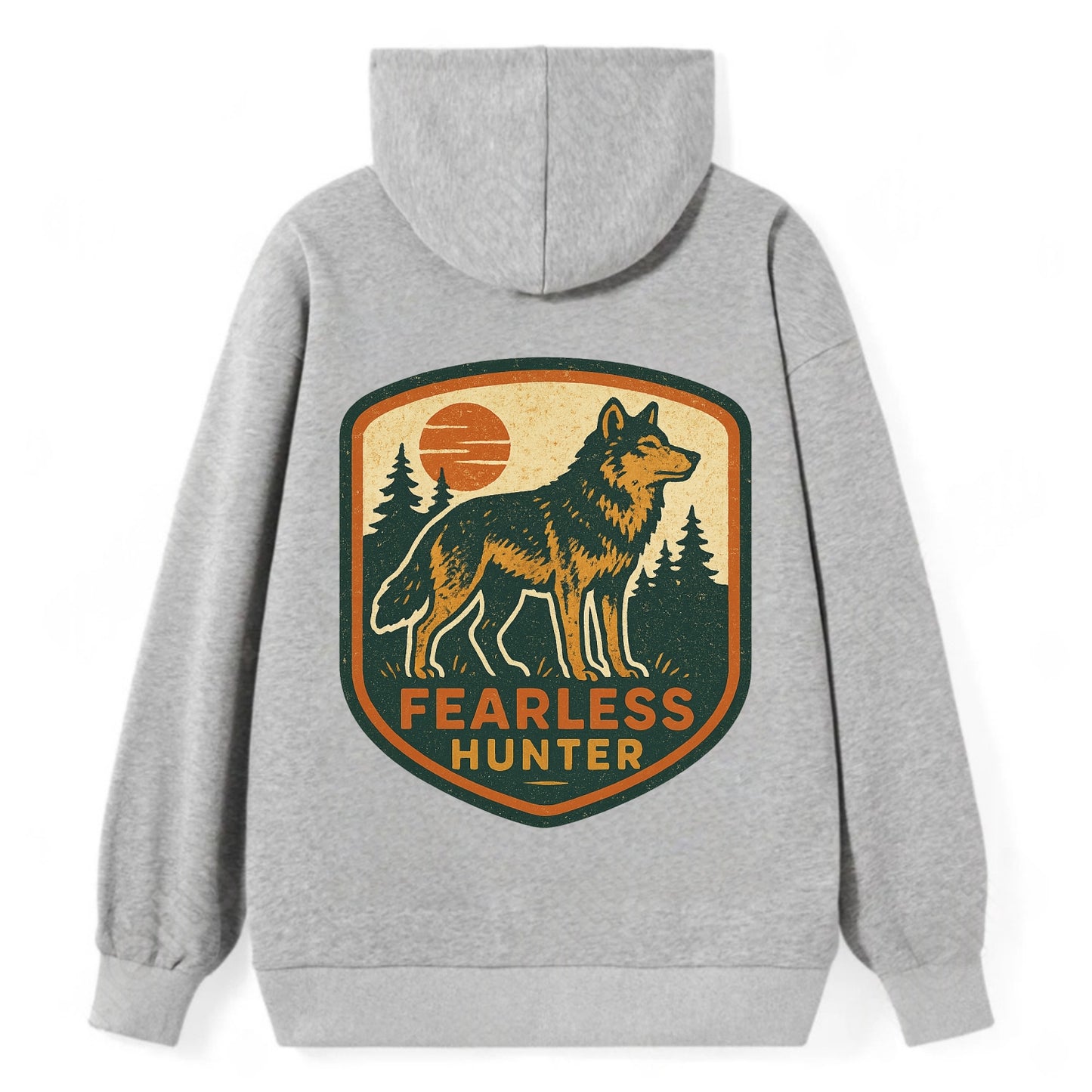 Fearless Hunter  - Classic Pullover Hoodie - Grey